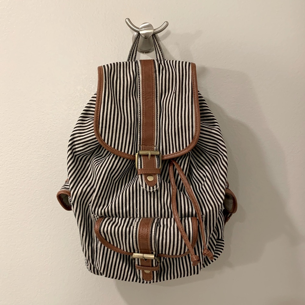 Striped backpack